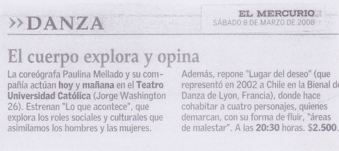 El cuerpo explora y opina